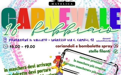 Carnevale dei ragazzi nel salone della Fondazione Il Vallato