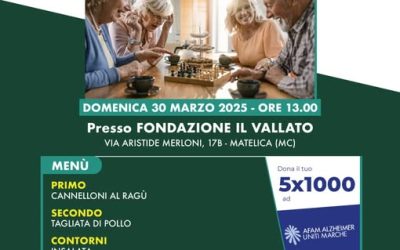 Pranzo solidale per il Caffè Alzheimer