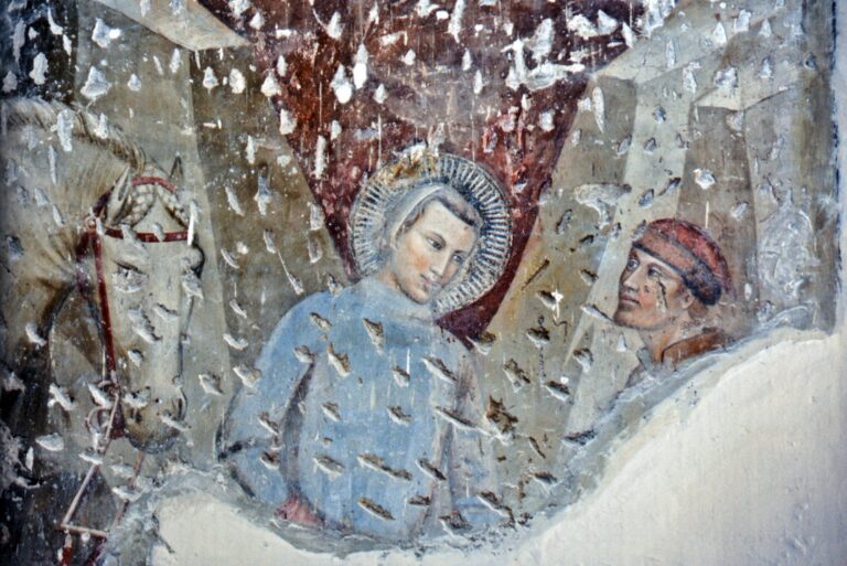 Frammento di affresco raffigurante San Francesco
